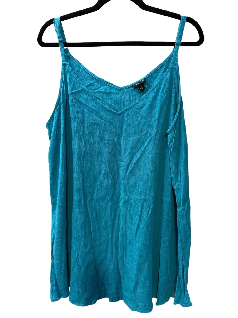 NWT Torrid Sophie Crinkle Gauze Swing Cami, Size 2X (18/20), Tahitian Teal